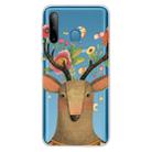 For Galaxy A11 / M11 Shockproof Painted Transparent TPU Protective Case(Flower Deer) - 1