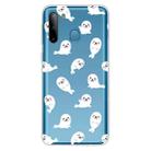 For Galaxy A21 Shockproof Painted Transparent TPU Protective Case(White Sea Lion) - 1