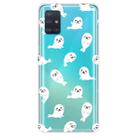 For Galaxy A31 Shockproof Painted Transparent TPU Protective Case(White Sea Lion) - 1