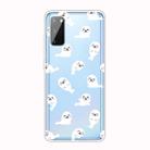 For Galaxy A41 Shockproof Painted Transparent TPU Protective Case(White Sea Lion) - 1