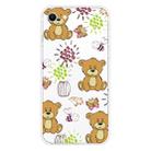 For iPhone SE 2022 / SE 2020 Shockproof Painted Transparent TPU Protective Case(Little Brown Bear) - 1