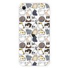 For iPhone SE 2022 / SE 2020 Shockproof Painted Transparent TPU Protective Case(MIni Cats) - 1