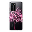 For Huawei P40 Shockproof Painted Transparent TPU Protective Case(Butterfly Tree) - 1