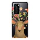 For Huawei P40 Shockproof Painted Transparent TPU Protective Case(Flower Deer) - 1