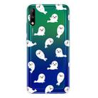 For Huawei P40 Lite E Shockproof Painted Transparent TPU Protective Case(White Sea Lion) - 1