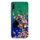 For Huawei P40 Lite E Shockproof Painted Transparent TPU Protective Case(Flower Girl) - 1