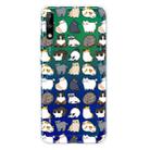 For Huawei Enjoy 10 Shockproof Painted Transparent TPU Protective Case(MIni Cats) - 1