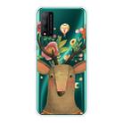 For Huawei Honor Play 4T Pro Shockproof Painted Transparent TPU Protective Case(Flower Deer) - 1