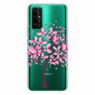 For Huawei Honor 30 Shockproof Painted Transparent TPU Protective Case(Butterfly Tree) - 1
