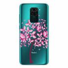 For Xiaomi Redmi Note 9 Shockproof Painted Transparent TPU Protective Case(Butterfly Tree) - 1