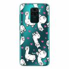 For Xiaomi Redmi Note 9 Shockproof Painted Transparent TPU Protective Case(Alpaca) - 1