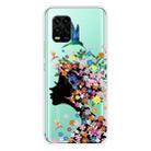 For Xiaomi Mi 10 Lite 5G Shockproof Painted Transparent TPU Protective Case(Flower Girl) - 1