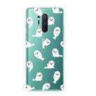 For OnePlus 8 Pro Shockproof Painted Transparent TPU Protective Case(White Sea Lion) - 1