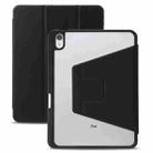 For iPad 10th Gen 10.9 2022 3-Fold 360 Rotation Acrylic Leather Smart Tablet Case(Black) - 1