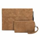 For Microsoft Surface Pro 9 / Surface Pro 10 Sheepskin All-Inclusive Shockproof Protective Case with Power Bag(Brown) - 1