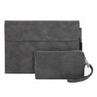 For Microsoft Surface Pro 9 / Surface Pro 10 Sheepskin All-Inclusive Shockproof Protective Case with Power Bag(Grey) - 1