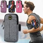 Universal 6.2 inch or Under Phone Zipper Double Bag Multi-functional Sport Arm Case with Earphone Hole(Gray) - 1