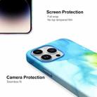 For iPhone 12 MagSafe Magnetic Leather Watercolor Phone Case(Blue) - 5