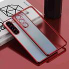 For Samsung Galaxy S23 5G Electroplated Frosted Phone Case(Red) - 1