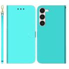 For Samsung Galaxy S23 5G Imitated Mirror Surface Flip Leather Phone Case(Mint Green) - 1