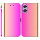 For OPPO A17 Imitated Mirror Surface Flip Leather Phone Case(Gradient Color) - 1