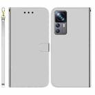 For Xiaomi 12T Pro Imitated Mirror Surface Flip Leather Phone Case(Silver) - 1