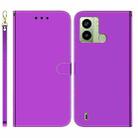 For Xiaomi Redmi A1+ Imitated Mirror Surface Flip Leather Phone Case(Purple) - 1