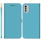 For Nokia G60 Imitated Mirror Surface Flip Leather Phone Case(Blue) - 1