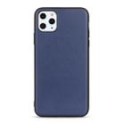 For iPhone 11 Pro Max Lambskin Texture Protective Case(Blue) - 1