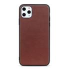 For iPhone 11 Pro Max Lambskin Texture Protective Case(Brown) - 1
