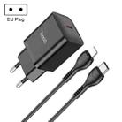 hoco N27 PD 20W Innovative Single Port USB-C/Type-C Charger with USB-C/Type-C to 8 Pin Cable, EU Plug(Black) - 1