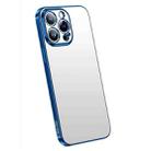 For iPhone 14 Pro SULADA Electroplating Frosted All-inclusive TPU Phone Case(Blue) - 1