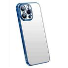 For iPhone 14 Pro Max SULADA Electroplating Frosted All-inclusive TPU Phone Case(Blue) - 1