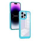 For iPhone 14 Clear Color TPU Space Acrylic Phone Case(Blue) - 1