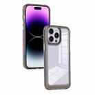 For iPhone 14 Clear Color TPU Space Acrylic Phone Case(Grey) - 1