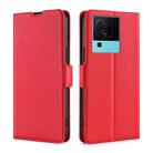 For vivo iQOO Neo7 Ultra-thin Voltage Side Buckle Horizontal Flip Leather Phone Case(Red) - 1