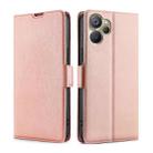 For Realme 9i 5G Global/10 5G Ultra-thin Voltage Side Buckle Horizontal Flip Leather Phone Case(Rose Gold) - 1
