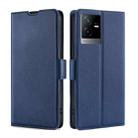 For vivo T2x 5G/Y73t/iQOO Z6x Ultra-thin Voltage Side Buckle Horizontal Flip Leather Phone Case(Blue) - 1