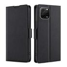 For Huawei nova Y61 Ultra-thin Voltage Side Buckle Horizontal Flip Leather Phone Case(Black) - 1