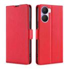 For Honor Play 40 Plus Ultra-thin Voltage Side Buckle Horizontal Flip Leather Phone Case(Red) - 1