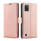 For ZTE Blade A52 Lite Ultra-thin Voltage Side Buckle Horizontal Flip Leather Phone Case(Rose Gold) - 1