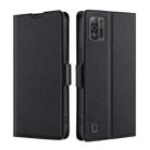 For ZTE Blade A52 Lite Ultra-thin Voltage Side Buckle Horizontal Flip Leather Phone Case(Black) - 1