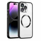 For iPhone 12 Pro Max Cat Eyes MagSafe Shockproof Protective Phone Case(Black) - 1