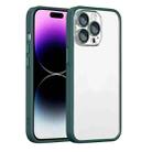 For iPhone 12 Pro Max Cat Eyes Metal Camera Lens Shockproof Protective Phone Case(Dark Green) - 1