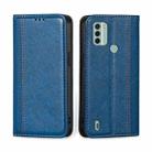 For Nokia C31 Grid Texture Magnetic Flip Leather Phone Case(Blue) - 1