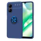 For OPPO A17 Metal Ring Holder TPU Phone Case(Blue) - 1