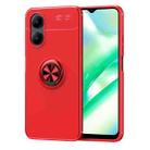 For OPPO A17 Metal Ring Holder TPU Phone Case(Red) - 1