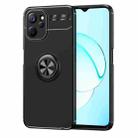 For Realme 10 5G Metal Ring Holder TPU Phone Case(Black) - 1