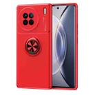 For vivo X90 5G Metal Ring Holder TPU Phone Case(Red) - 1