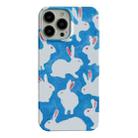 For iPhone 14 Plus Cartoon Film Craft Hard PC Phone Case(Graffiti Rabbit) - 1